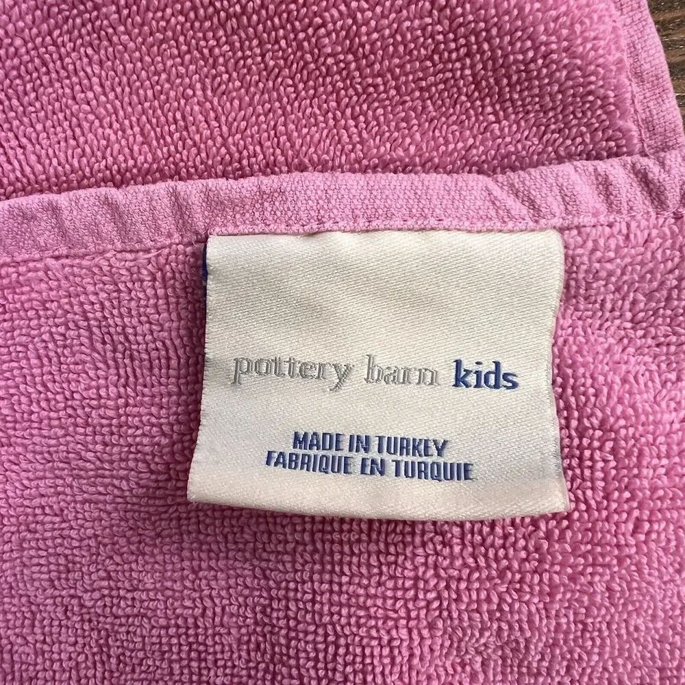 Pottery Barn Kids Towel Set 2 Hand Towel & 2 Wash Cloths Pink